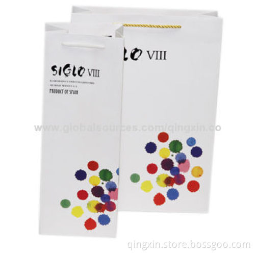 Gift/Shopping Paper Bag, PP Rope with Plastic End, Fashionable